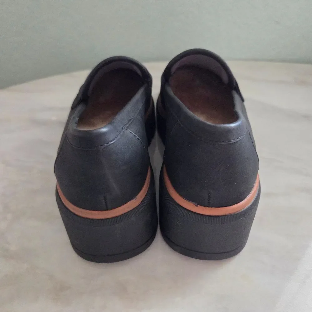 Dr. Scholl's Black Suede Platform Loafers